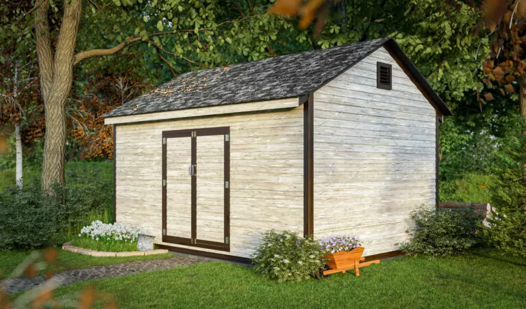 12x16 diy double door storage shed