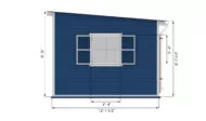 12x16 garden shed side
