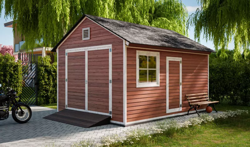 12x16 diy wooden gable garage shed design