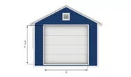 12x20 garage shed front side