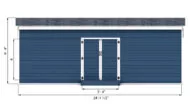 12x24 storage shed front side