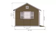 16x20 Garden Shed Side