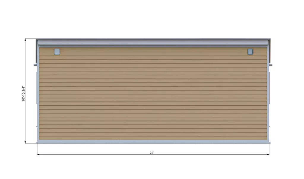 16x24 lean to garden shed back side