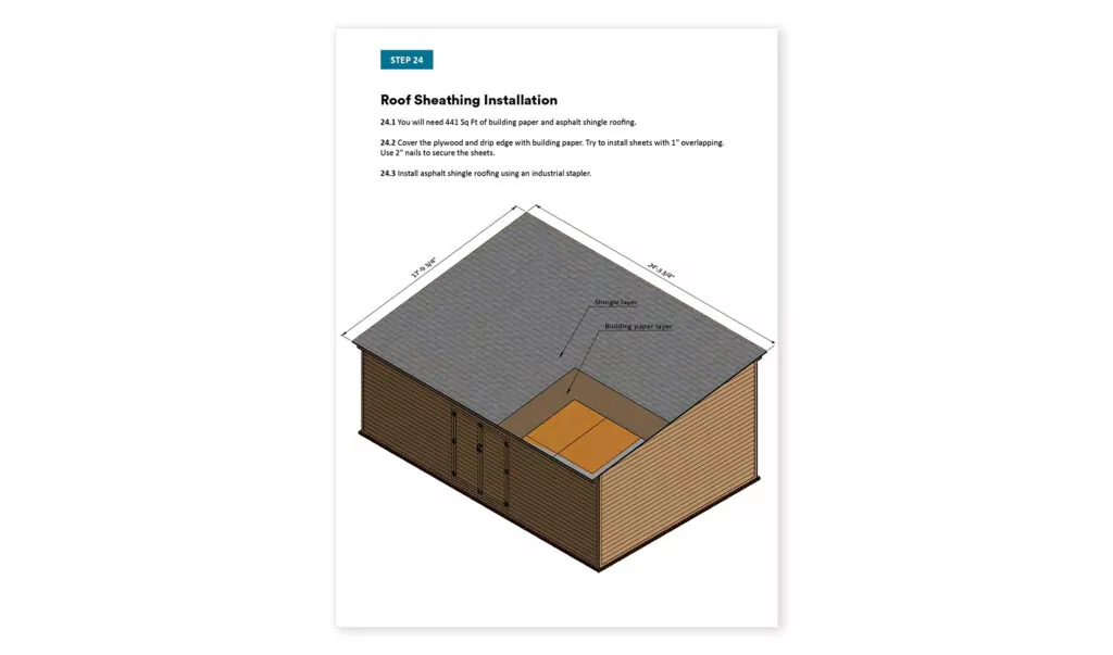 16x24 lean to storage shed roof sheathing