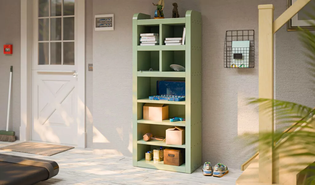 1x2 garage storage shelves idea