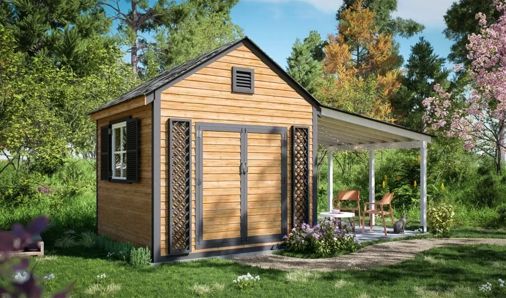 20x10 large garden shed with porch