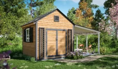 20x10 large garden shed with porch