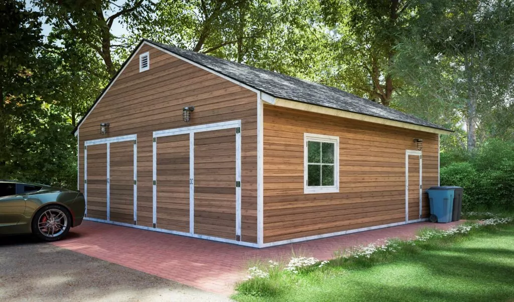 24x24 diy gable garage shed