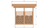 3x6 firewood shed back side