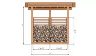 3x6 firewood shed front side