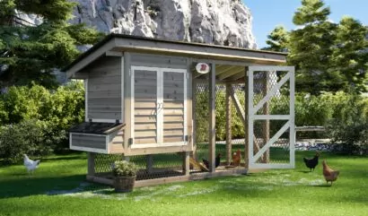 4x12 diy elevated walk in chicken coop with run