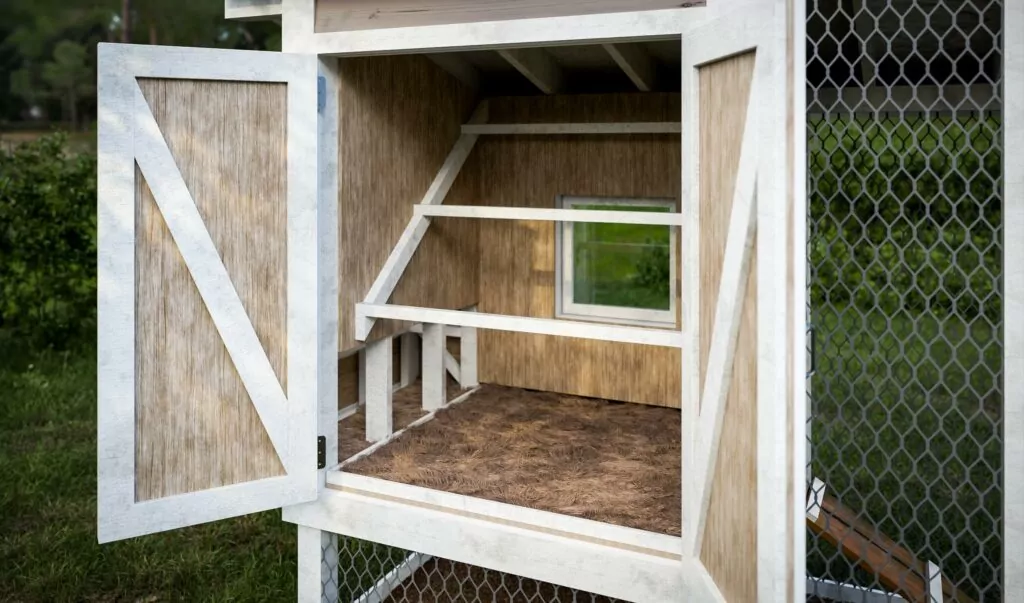 4x12 walk in chicken coop interior design