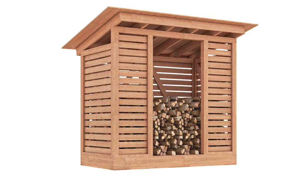 4x8 firewood shed