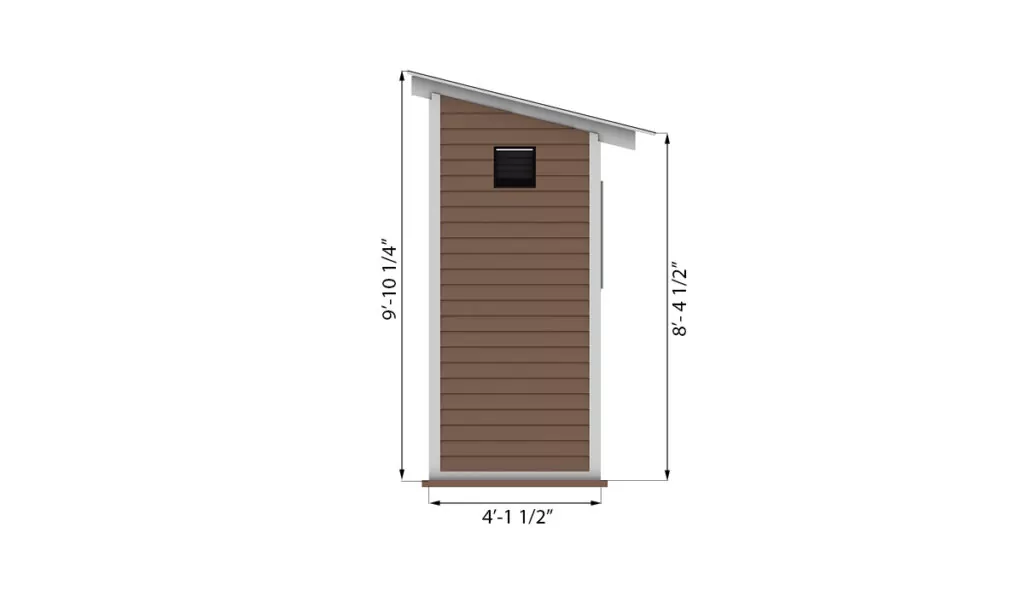 4x8 storage shed side