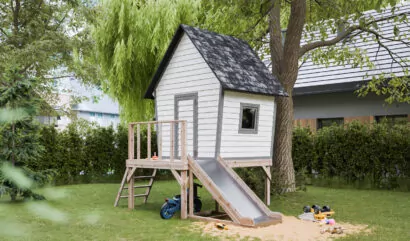 6x6 diy playhouse with slide design