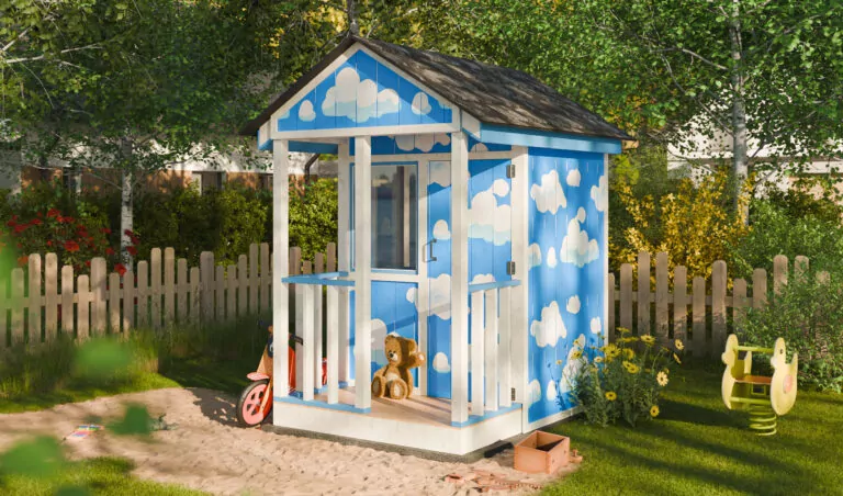 6x8 diy wooden outdoor playhouse