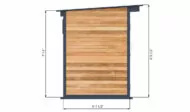 6x8 storage shed left side