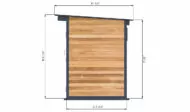 6x8 storage shed right side