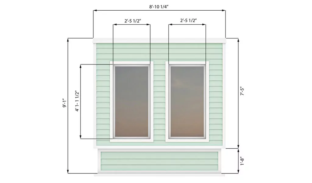 8x12 office shed left side