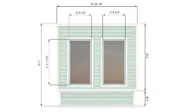 8x12 office shed left side