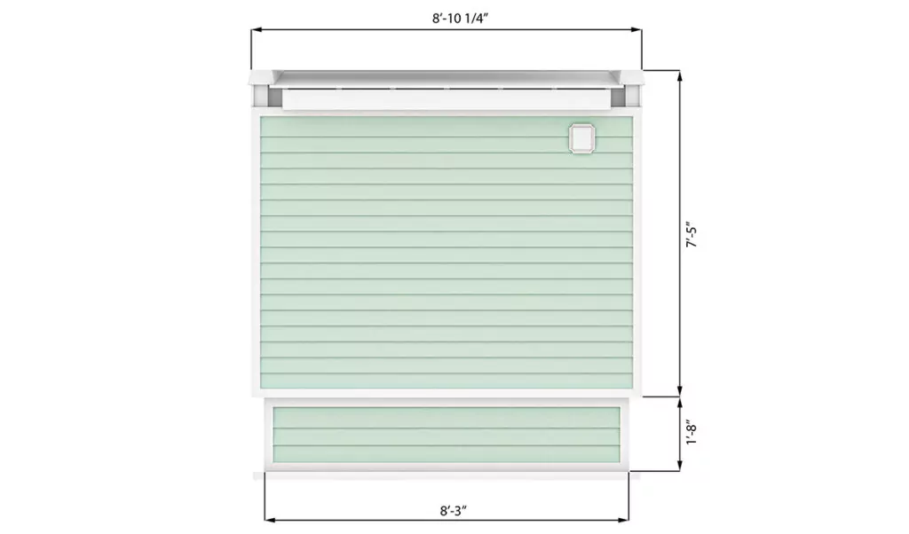 8x12 office shed right side