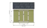 8x12 storage shed front side