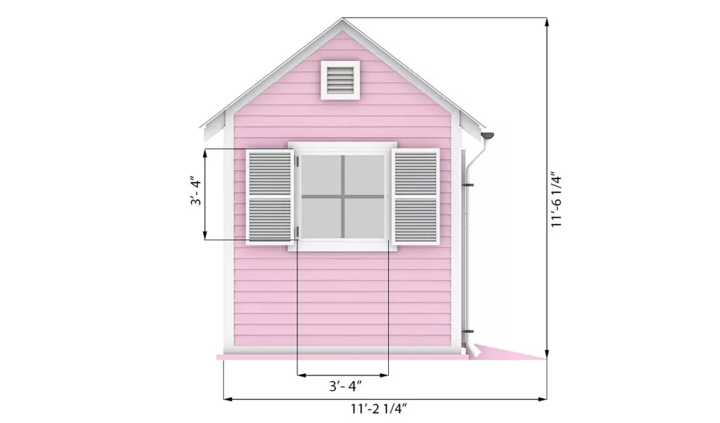 8x8 garden shed side