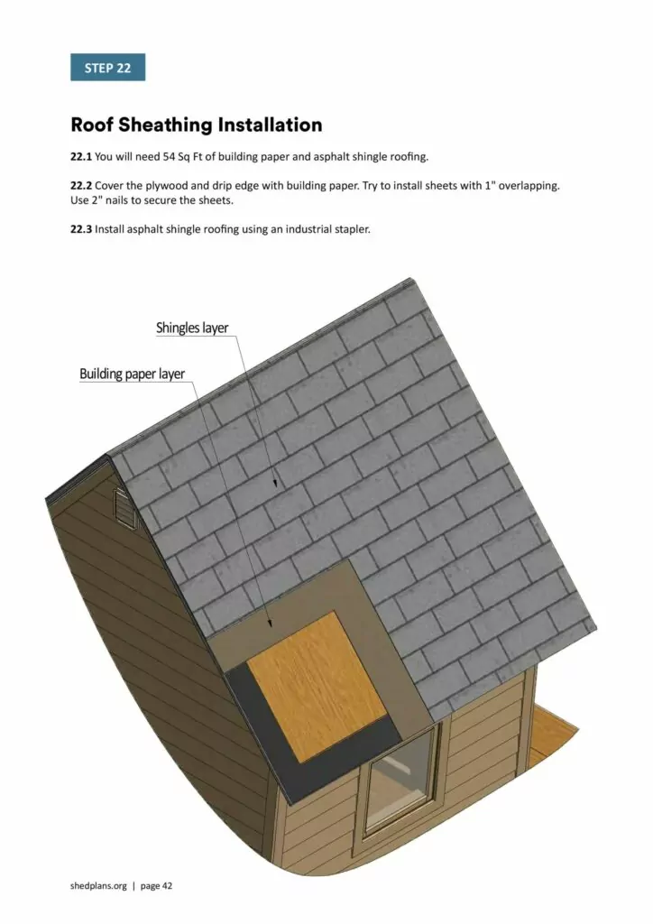 6x6 DIY Playhouse Plans Roof Sheathing Installation