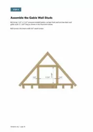 6x6 DIY Playhouse Plans Gable Wall Studs Assembly