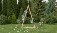 DIY Triangle Frame Wedding Arch Plans for Wedding Decoration