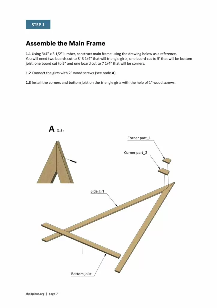 DIY Triangle Frame Wedding Arch Plans Main Frame Assembly