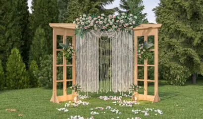 DIY Double Door Frame Wedding Arch Plans for Wedding Decoration