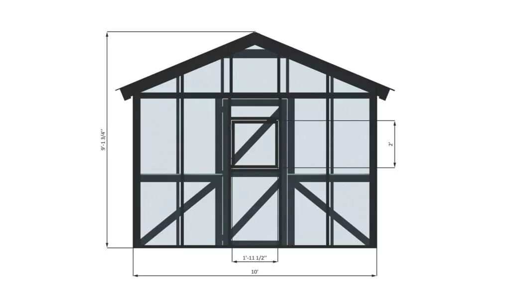 Simple Greenhouse Plans 10x12 Greenhouse With Gardening Shelves