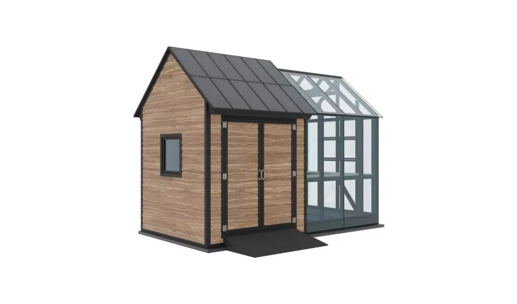 8x15 DIY Greenhouse Shed Plans With Gardening Shelves