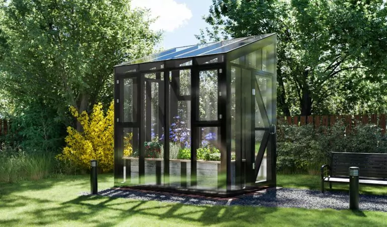 6x8 DIY Greenhouse With Raised Garden Beds Idea