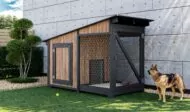 Large DIY Wooden Dog House Design