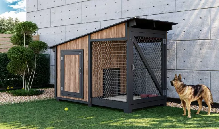 Large DIY Wooden Dog House Design
