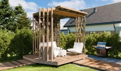 10x12 DIY Modern Patio Pergola Idea