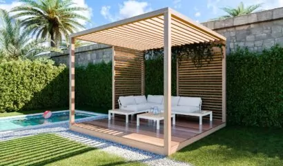 10x10 DIY Freestanding Garden Pergola Design