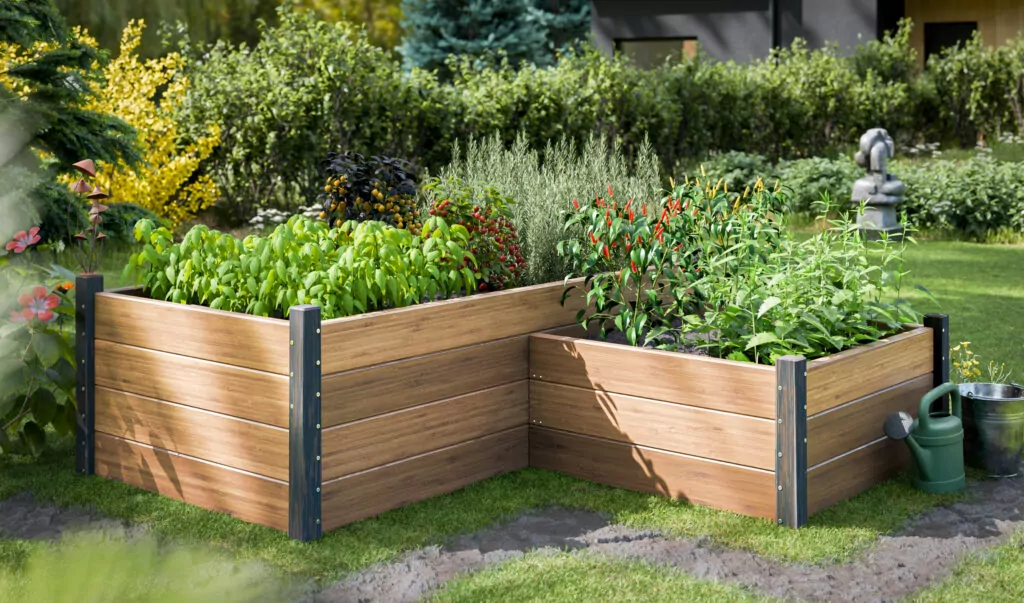 6x6 multi level raised garden bed