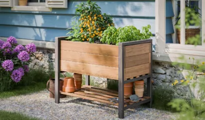 diy wooden raised garden planter