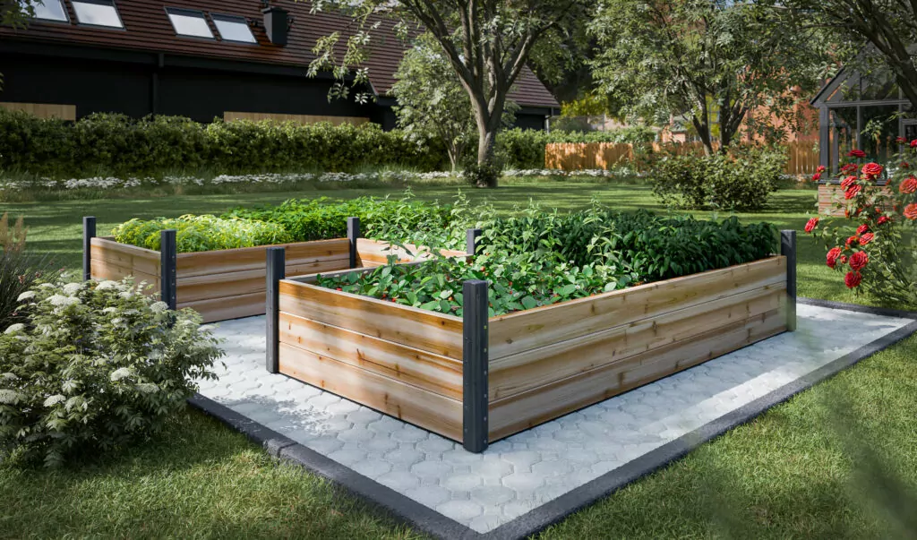 diy wooden u shape raised garden bed