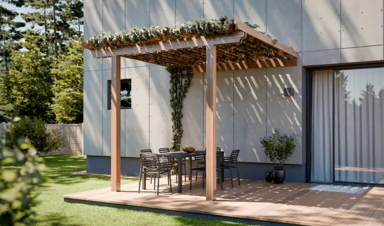 12x12 DIY Attached Pergola Plans