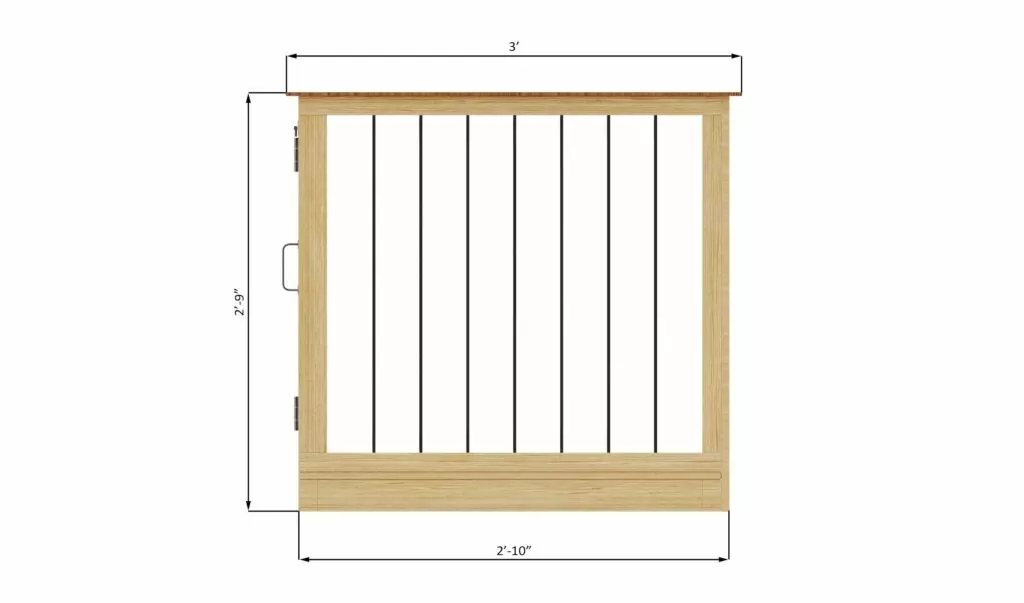wooden indoor dog house