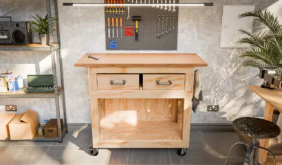 2x4 diy simple movable workbench