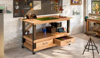 3x10 Movable Workbench with Drawers