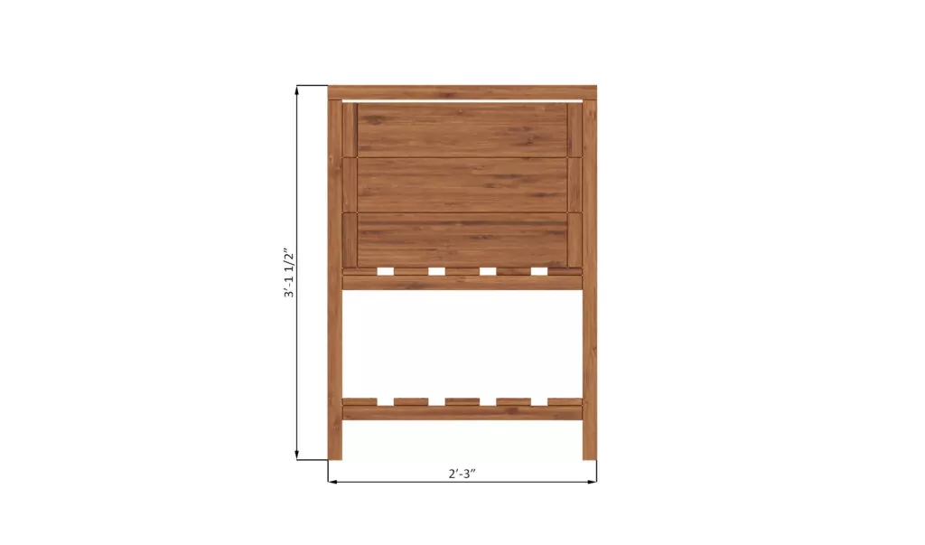 2x3 wood planter box side dimensions