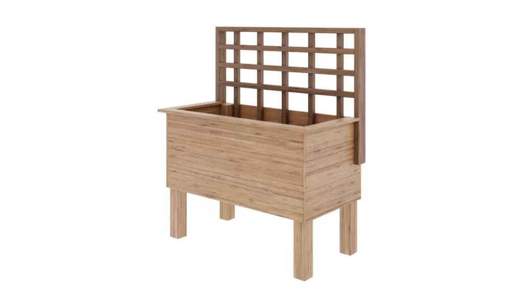 2x4 planter box with-trellis