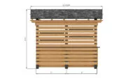 4x12 lean to outdoor bar back side dimensions