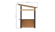 4x12 lean to outdoor bar right side dimensions